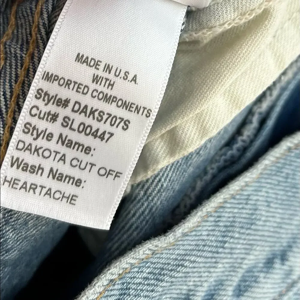 SLVRLAKE Dakota High Rise Relaxed Cut Off Denim Shorts - Picture 8 of 11